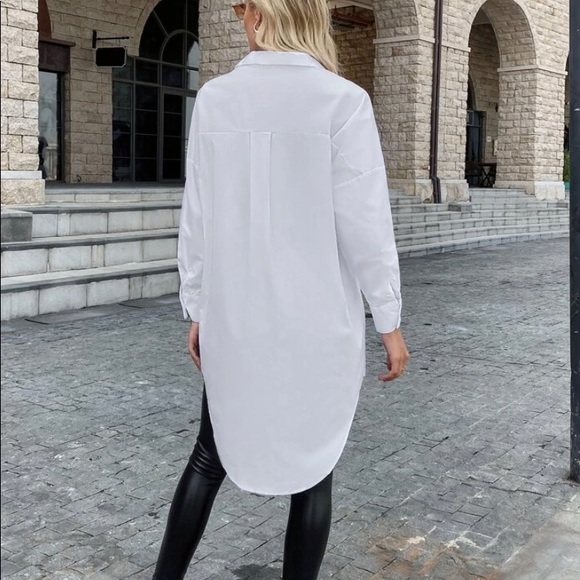 Shein oversized white button up shirt - Picture 2 of 2